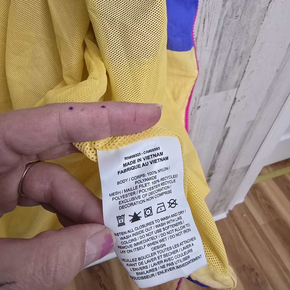 Nike Blue and Yellow Windbreaker Jacket Womens Plus Size 3X - Picture 8 of 9